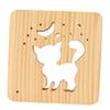 Cute Cat Shape Wooden 3D Lamp LED Light Night Light Lamp Cat 3D Wood Light  Bedroom Decor