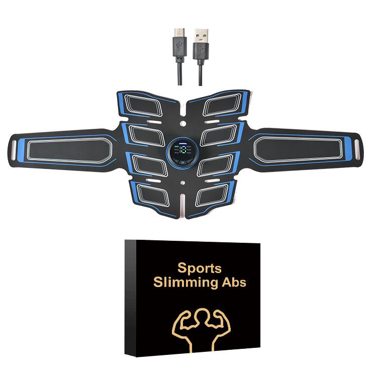 Перезаряжаемый EMS Умный Тренажер для Пресса с Цифровым Дисплеем - Стимулятор Мышц и Массажер Фитнес-Оборудование.