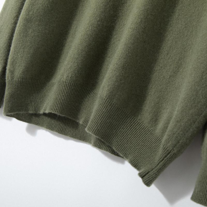 Men's Round Neck Sweater Qinghe Cashmere 100% Cashmere Men's Autumn and Winter Cashmere Soft and Warm