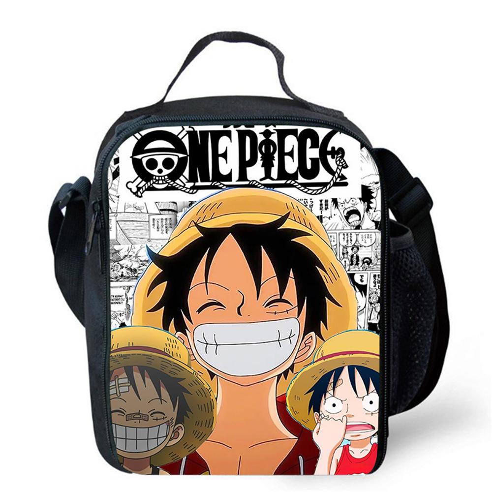 One Piece Термо-ланч-бокс Мультяшный Термосумка для обеда Легкая Портативная Сумка-холодильник Для Мальчиков Девочек Школы Пикника Поездки в Лагерь