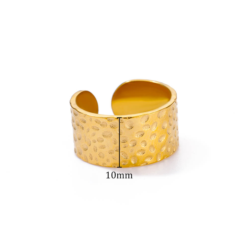 Кольца из нержавеющей стали для женщин Золотистый цвет Звезда Открытое кольцо Модный шарм Циркон Водонепроницаемые Свадебные аксессуары Подарки на день рождения