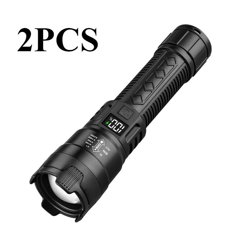 Сверхъяркий перезаряжаемый светодиодный фонарик с регулируемым фокусным расстоянием и легким дизайном, подходит для активного отдыха, кемпинга, рыбалки, пеших прогулок, исследований