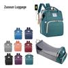 Zuoxun Multi-Function Mommy Bag: Upgraded Foldable Backpack with Large Capacity and Portable Baby Bed