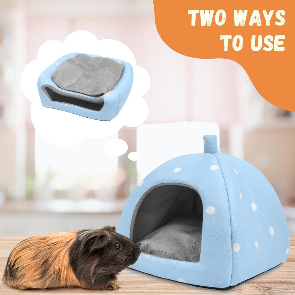 Хлопковая кровать для морской свинки, домик, мягкая кровать для сна для домашних животных, милая клетка для убежища для домашних животных, маленькие животные