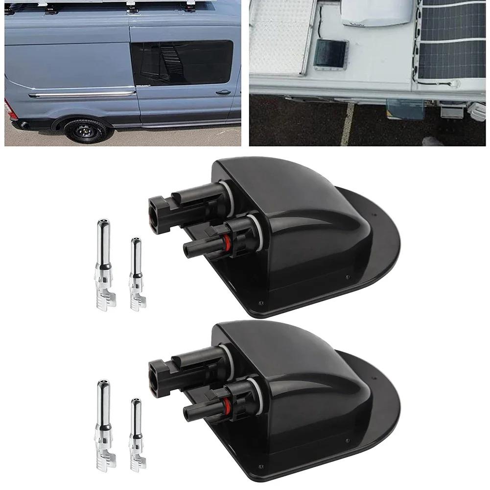 Photovoltaic RV Junction Box Double Hole Wire Cable Connector Solar Panel Sealing Box Waterproof For RV Caravan Motorhome Boat