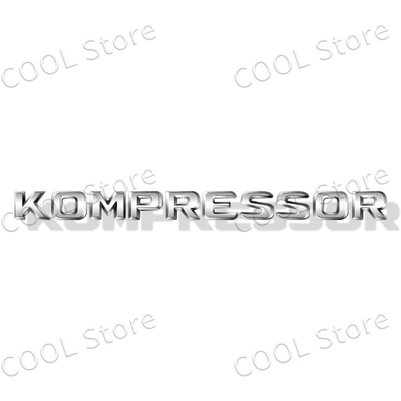 1Pcs 3D ABS Kompressor Letter Logo Sticker Tail Bumper Badge Auto Rear Trunk Decor For Mercedes Benz C SLK CLK ML GL CL55 SLK200 RN1
