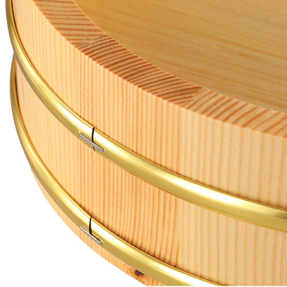 Reusable Rice Sushi Bowl Bucket Tub Rustic Round Tray Japanese Steamer Barrel Food Serving