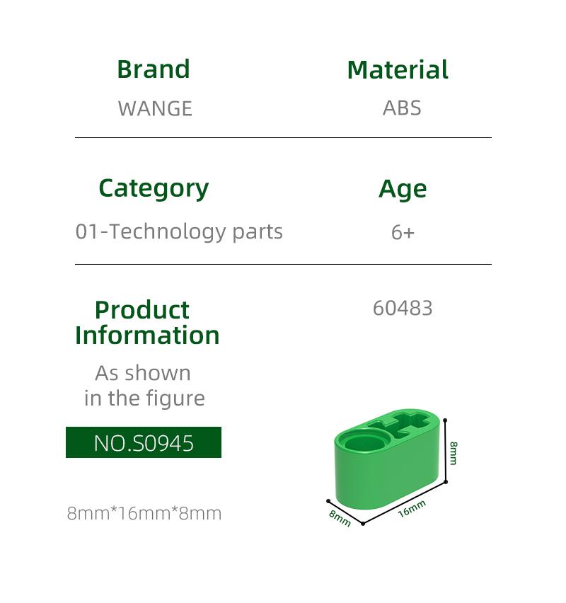 Non-Toxic 217Pcs/Lot No.60483 Beam Thick Bricks 1X2 Axle Holes Block Moc Color Accessories Compatible With Brick Diy Children'S Toy