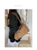 2025 Suede Boston Bag: High-End, Large Capacity One-Shoulder Crossbody