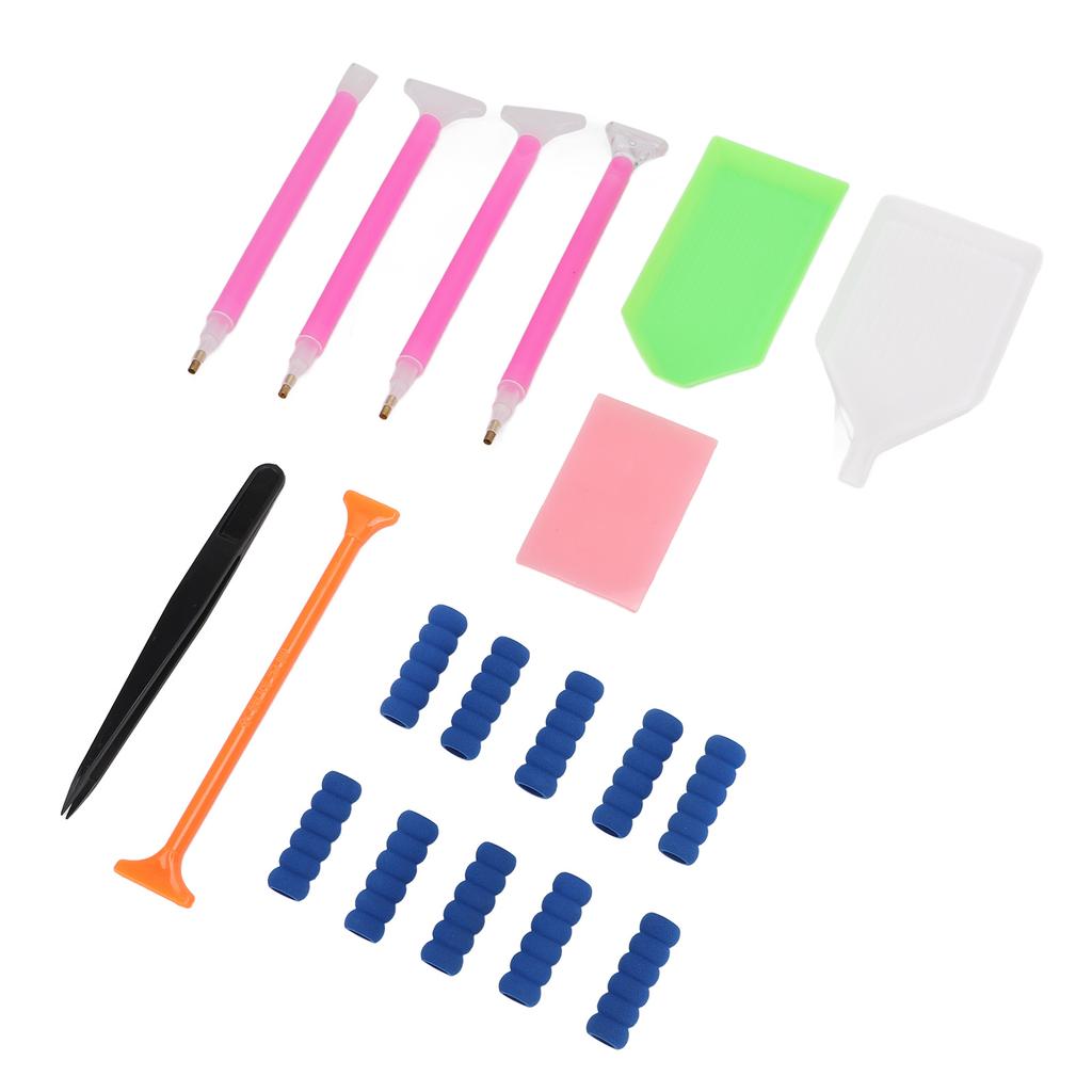 Набор инструментов для алмазной живописи из 19 предметов, повышающий эффективность, аксессуары для рисования стразами для начинающих