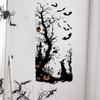 Halloween Pumpkin Tree Wall Sticker Convenient Unique, Decal, Home Background Decoration for