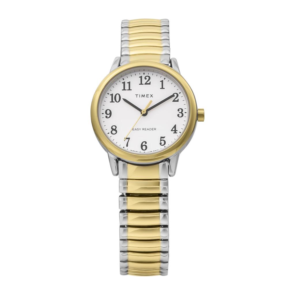 Timex Watch EASY READER White Dial Stainless Steel Mineral Glass Quartz 30MM American Watch Brand TW2V94800 Unisex Gold [TIMEX] [Item]