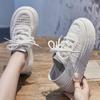 Casual Dermis Breathable Little White Shoes 2024 New Fashion Simple All-match Solid Color Running Sneakers Women Summertime