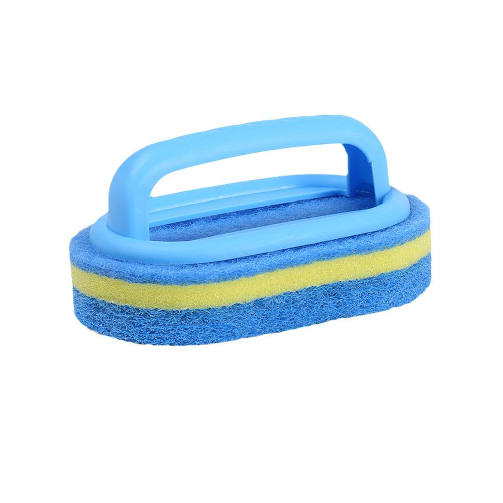 Sponge Cleaning Brush With Handle Thickened Scrub For Bathtub Kitchen Tile Household Stain Removal Clean Tools