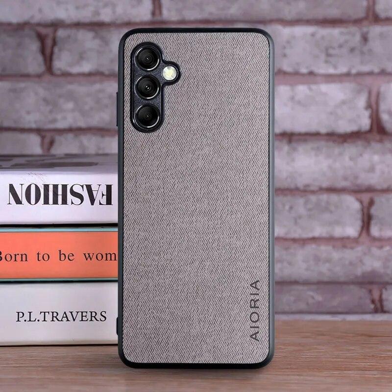 Чехол для Samsung Galaxy M14 5G, чехол, роскошный текстильный кожаный чехол, мягкий жесткий чехол для телефона, чехол для samsung galaxy m14, чехол