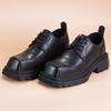 Новые туфли дерби с квадратным носком, мужские, деловые, повседневные, ретро, оригинальный нишевый дизайн, толстая подошва, увеличение роста, модные маленькие кожаные туфли