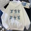Disney Pattern Women's Sweatshirt Cartoon Cute Lilo Stitch Print Loose Clothing Comfortable Couple Hoodie Autumn and Winter
