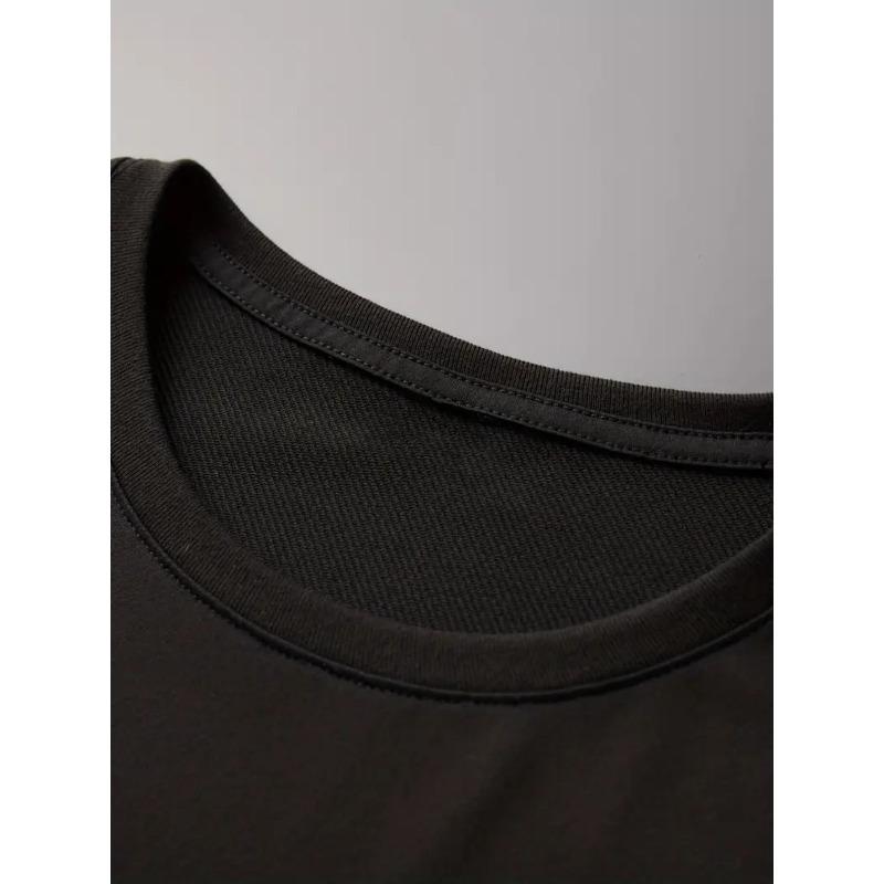 Европейские размеры Мужская летняя модная повседневная футболка с коротким рукавом с принтом креста, Обычный крой с небольшой эластичностью, Дышащий топ для мужчин