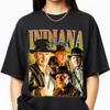Женская футболка с винтажным принтом Indiana Jones Весна-Лето Модный тренд Хлопок Топ Нейтральный Короткий рукав Футболка