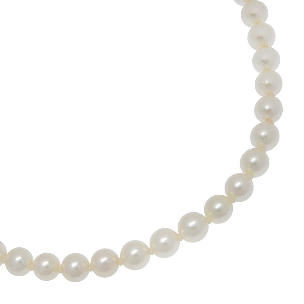 Pearl Necklace 14 white gold/Pearl 30g Women Used