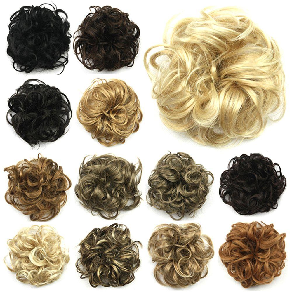 Elastic Wig Elastic Band Hair Pieces Curly Scrunchie Hair Extension Curly Messy Chignon Hair Bun