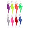 10Pcs Reflective Lightning Keychain High Brightness Reflective Night Keyring Portable Night Safety Key Chain Student Bag Pendant
