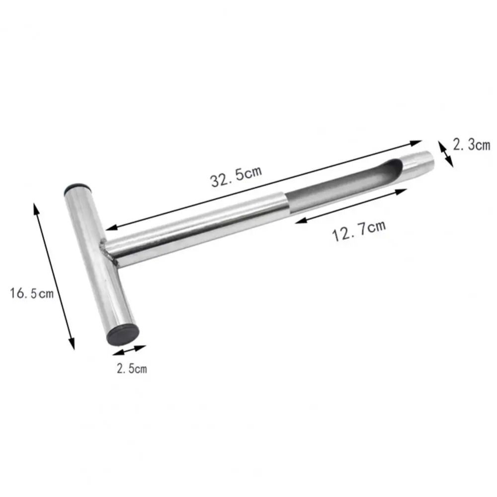 Stainless Steel Soil Probe T-Handle Soil Test Kit Professional Pushing Tool Gardening