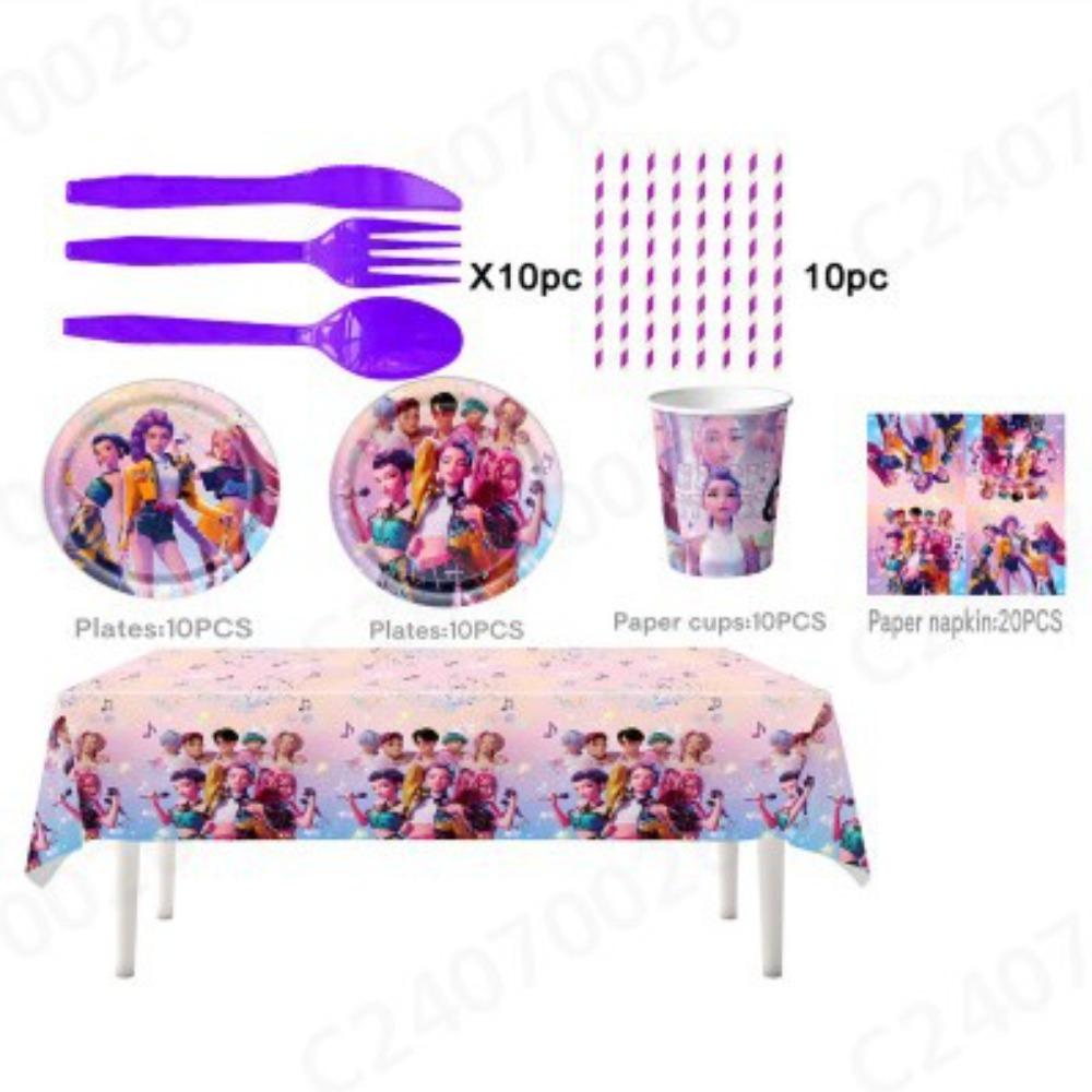 POP Witch Hunters Themed Birthday Party Supplies Set Paper Plate Tissue Tablecloth Decoration