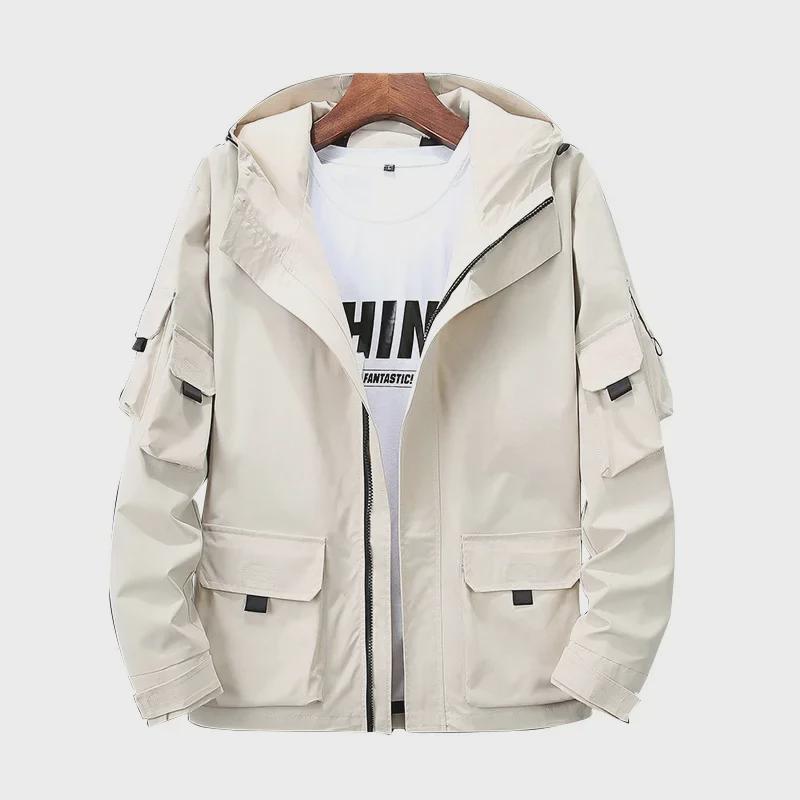 Мужская рабочая куртка с капюшоном больших размеров — свободный крой, молния, очень большой размер, выдерживает вес до 300 фунтов