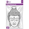 Термотрансфер гвоздики и стразы Будда 25x15 см