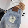Women's High-Waist Retro Distressed Wide Leg Jeans - Autumn 2024 Collection