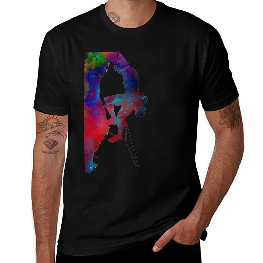 Mountaineer Climbing Sport Art Mountaineer Climbing Sport Tshirt Outdoor Sports Short Sleeve Top