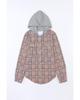 Куртка с капюшоном в контрастную клетку