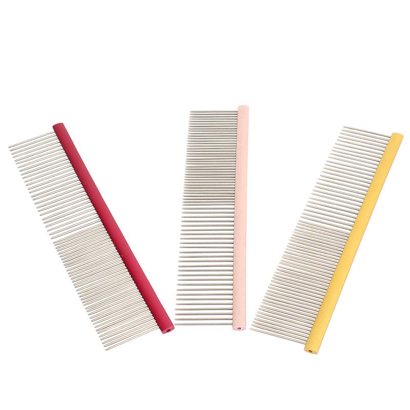 Расческа из стали для удаления колтунов и блох у домашних животных - расческа с густыми зубьями для собак и кошек