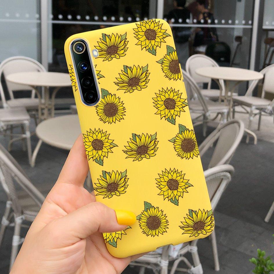 Для Realme 6 6 Pro Чехол Милые Узоры Молочной Коровы и Цветов Мягкая Задняя Крышка Для OPPO Realme 6 6S 6Pro RMX2061 Coque Funda Realme6 Capa