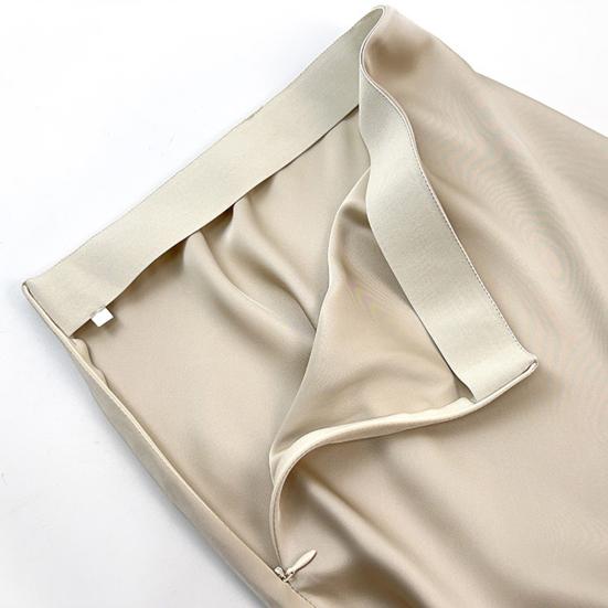 Женская длинная юбка, эластичная, с высокой талией, гладкая, с юбкой-рыбьим хвостом, с боковой молнией, однотонная, бесследная, дышащая юбка