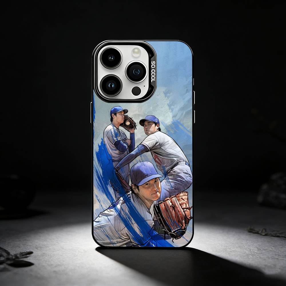 Pitcher S-Shohei Ohtani Phone Case For iPhone 17,16,15,14,13,12,11 Plus,Pro Max,XS,Colored silver phone case
