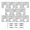 10 PCS Cabinet Hinges Repair Plate with Fixing Screws Thicken Stainless Steel Cupboard Door Hinge