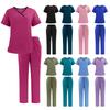 Women's Short Sleeve Scrub Suit Set - Medical Uniform for Dental Clinic & Doctor Workwear