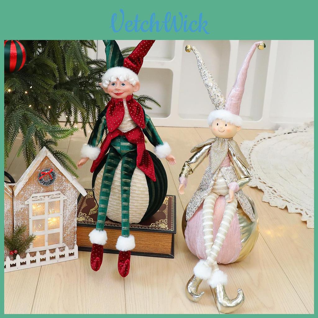 Christmas Elf Decorations Plush Fabric Holiday Ornaments For Home And Commercial Use