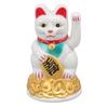 Lucky Cat Ornament Hand Waving Plastic Electric Cat Sculpture for Home Decoration Gift Giving 4.5in