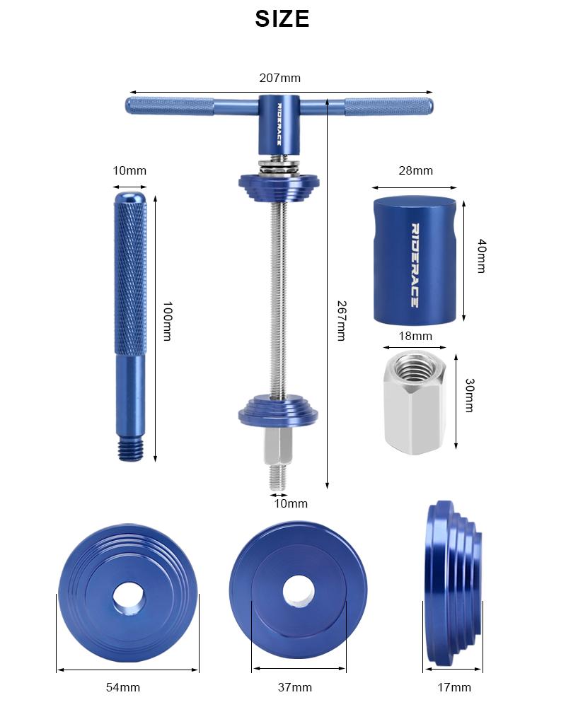 Инструменты для установки каретки RIDERACE для горного велосипеда Инструменты для ремонта рулевой колонки для горного велосипеда Инструменты для ремонта шоссейных велосипедов