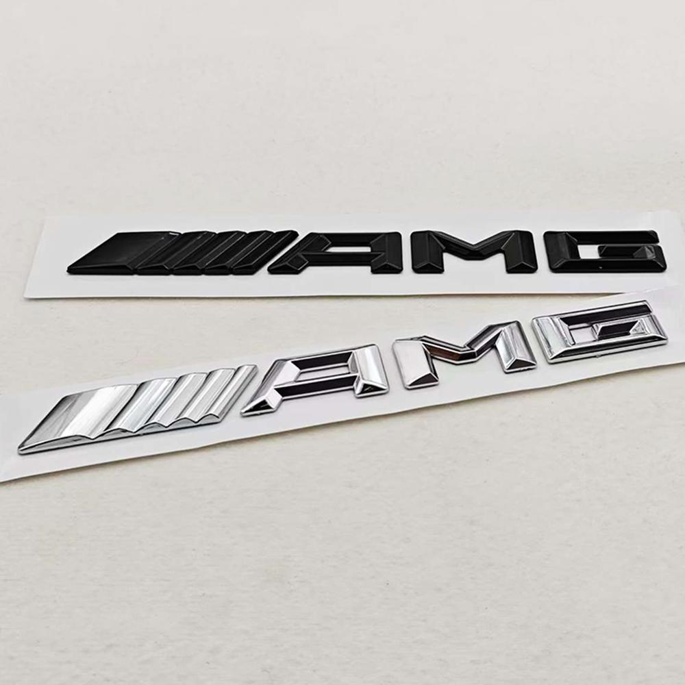 3D ABS Car Letters Logo AMG Badge Rear Trunk Emblem Sticker for Mercedes Benz AMG A B C E G W211 W203 W204 W210 W124