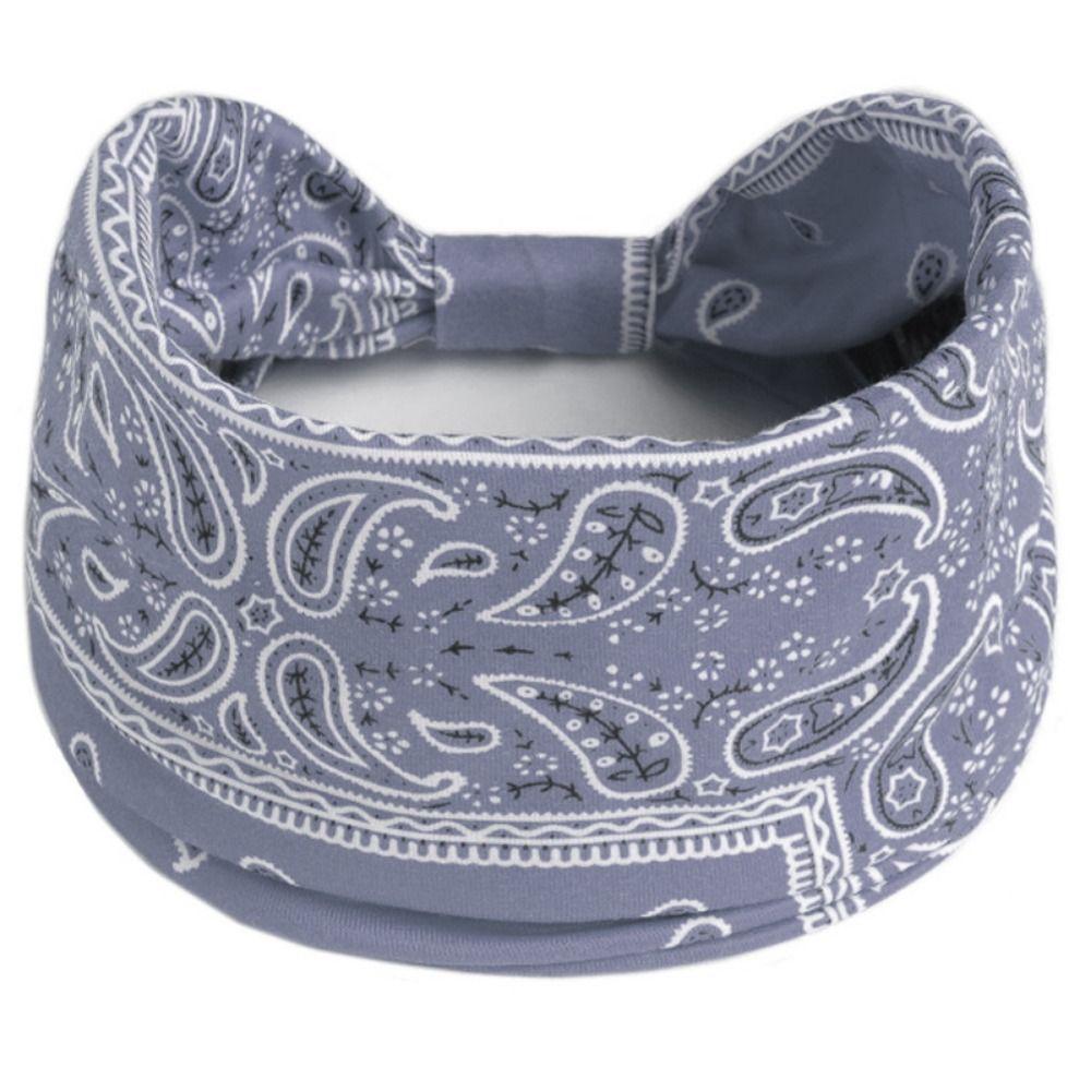 Wide Edge Yoga Headband Elastic Sports Sweatband Bowknot Turbans Floral Bandanas Headband Hiking