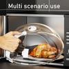 Крышка для микроволновой печи, прозрачная, брызгозащищенная крышка с отверстием для пара и ручкой, подходит для большинства тарелок, сохраняет микроволновую печь чистой