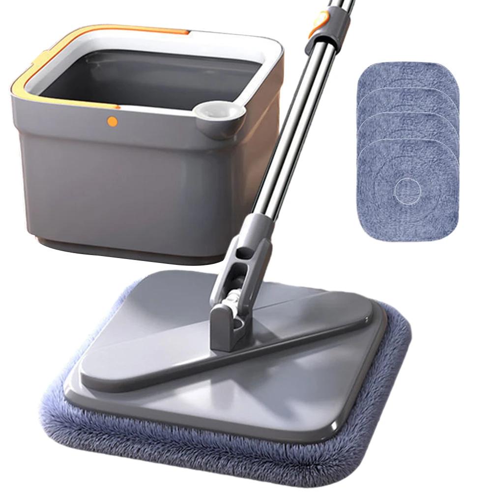 Lazy Floor Floating Mop Water Separation 360 Rotating Spin Mop Microfiber Sewage Separation Mop Self-Cleaning Free Hand Wash