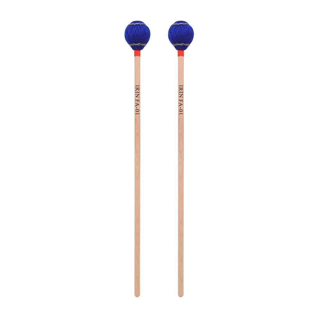 Marimba Mallet Wool Yarn Head Beech Wood Handle Pair for Marimba Xylophone Vibraphone Percussion Accessories