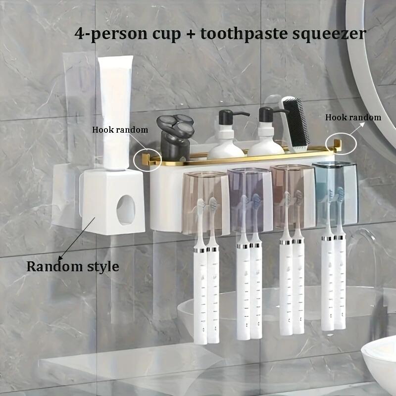 Настенный держатель зубных щеток, самоклеящийся контейнер для хранения зубных щеток, подходящий для ванных комнат, аптечек, общежитий