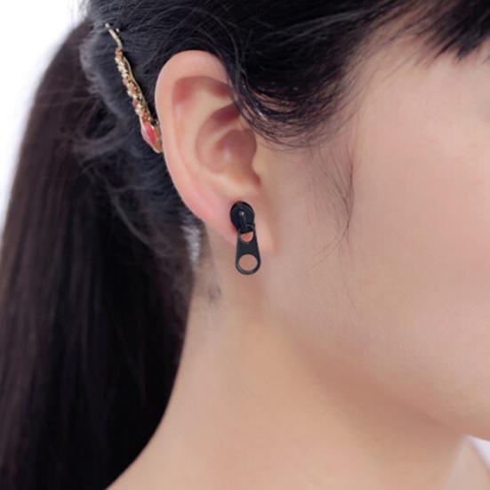 1 пара сережек-гвоздиков в стиле молнии, легкие, удобные для ношения
