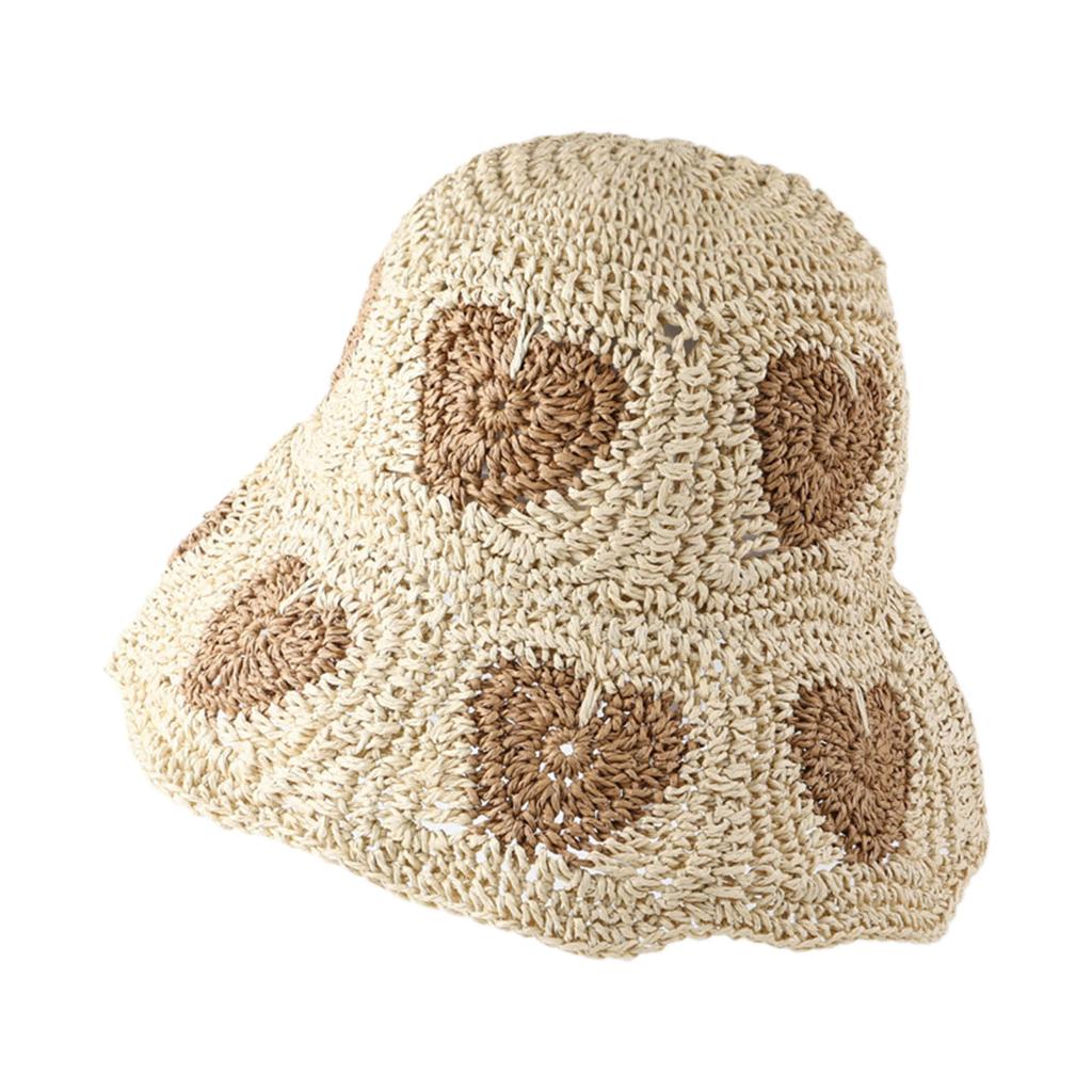 Панама ручной работы, элегантные соломенные шапочки, цветные шапочки-клош для женщин, праздничная шляпа в форме сердца, женская вязаная панама